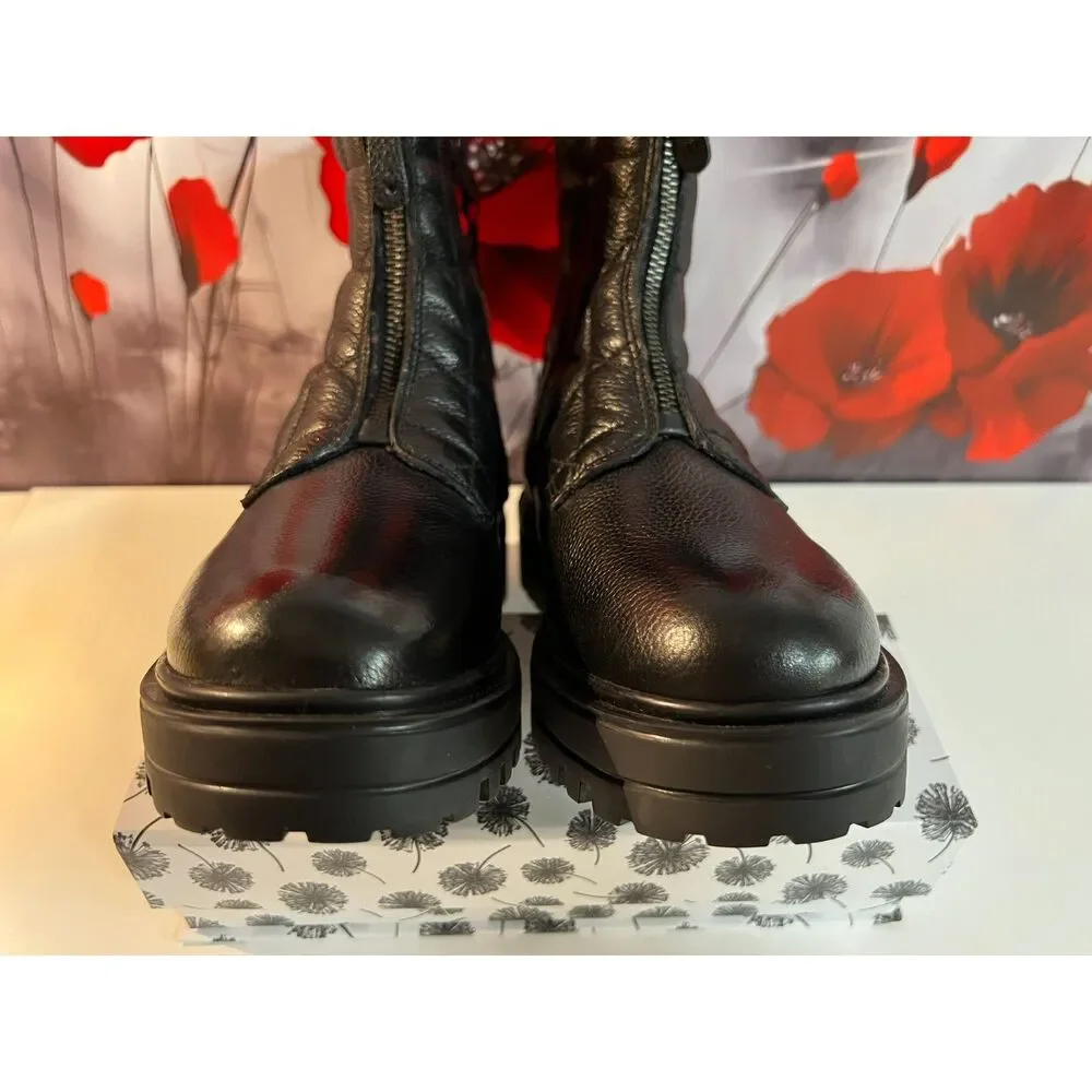 Alberto Torresi Size 38 (W7) Quilted ankle boots. NWT.